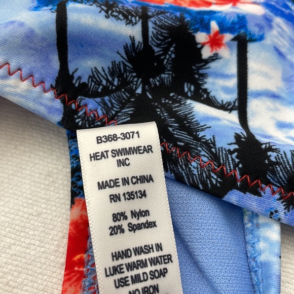 BINGO 2pc Bikini XL Hawaiian Floral surf Beach Swimsuit - Picture 5 of 16